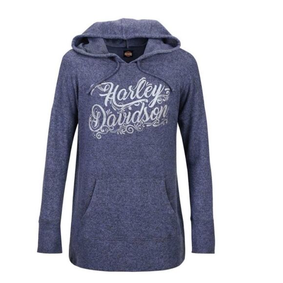 Harley-Davidson Hoodie Dazzled Light Weight Fleece Pullover Size XSmall - Picture 1 of 9
